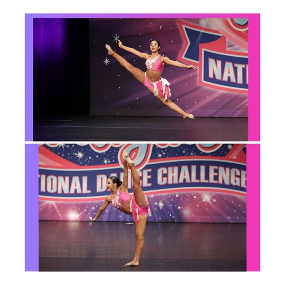 Pink and White Dance Costume - Picture 2 of 3